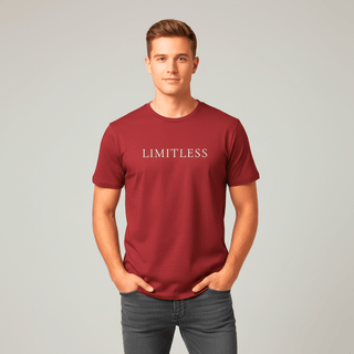 T-shirt “Limitless.” — Vision Blanche — Burgundy
