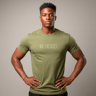 T-shirt “No Excuses.” — Vision Blanche — Kaki