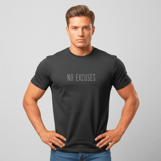 T-shirt “No Excuses.” — Vision Blanche — Noir