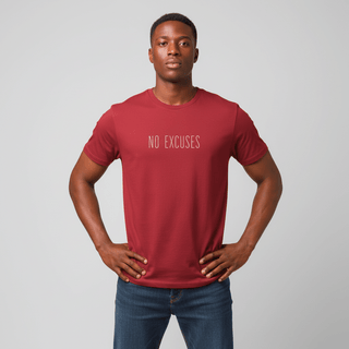 T-shirt “No Excuses.” — Vision Blanche — Burgundy