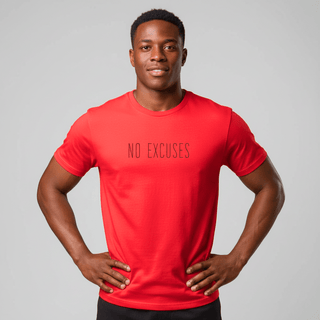 T-shirt “No Excuses.” — Vision Noire — Rouge