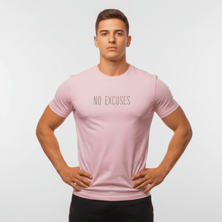 T-shirt “No Excuses.” — Vision Noire — Cotton Pink