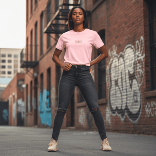 T-shirt “Power.” — Vision Noire — Cotton Pink