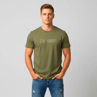 T-shirt “Stay Hungry.” — Vision Blanche — Kaki