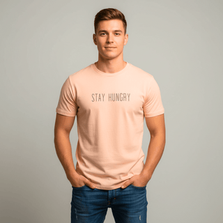 T-shirt “Stay Hungry.” — Vision Noire — Fraiche Peche