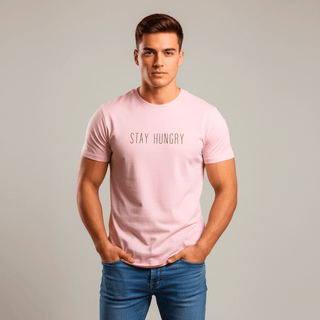 T-shirt “Stay Hungry.” — Vision Noire — Cotton Pink