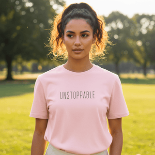 T-shirt “Unstoppable.” — Vision Noire — Cotton Pink